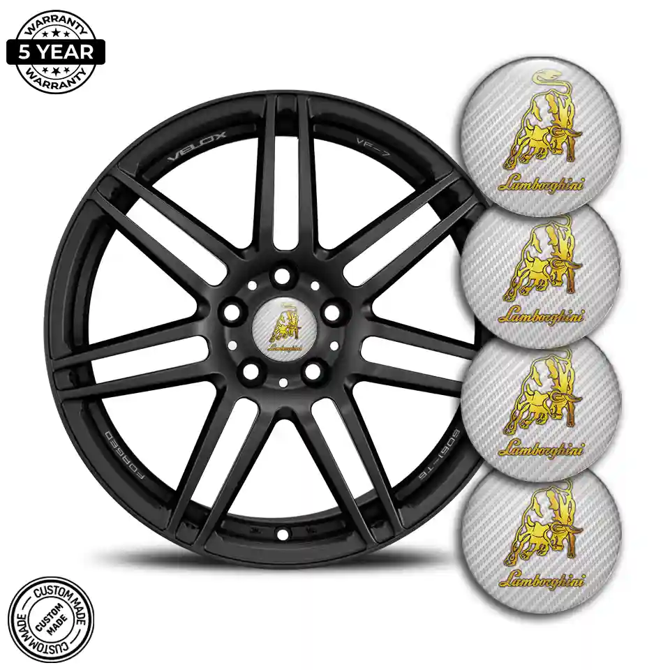 Lamborghini Logo Silicone Sticker Self-Adhesive High Quality