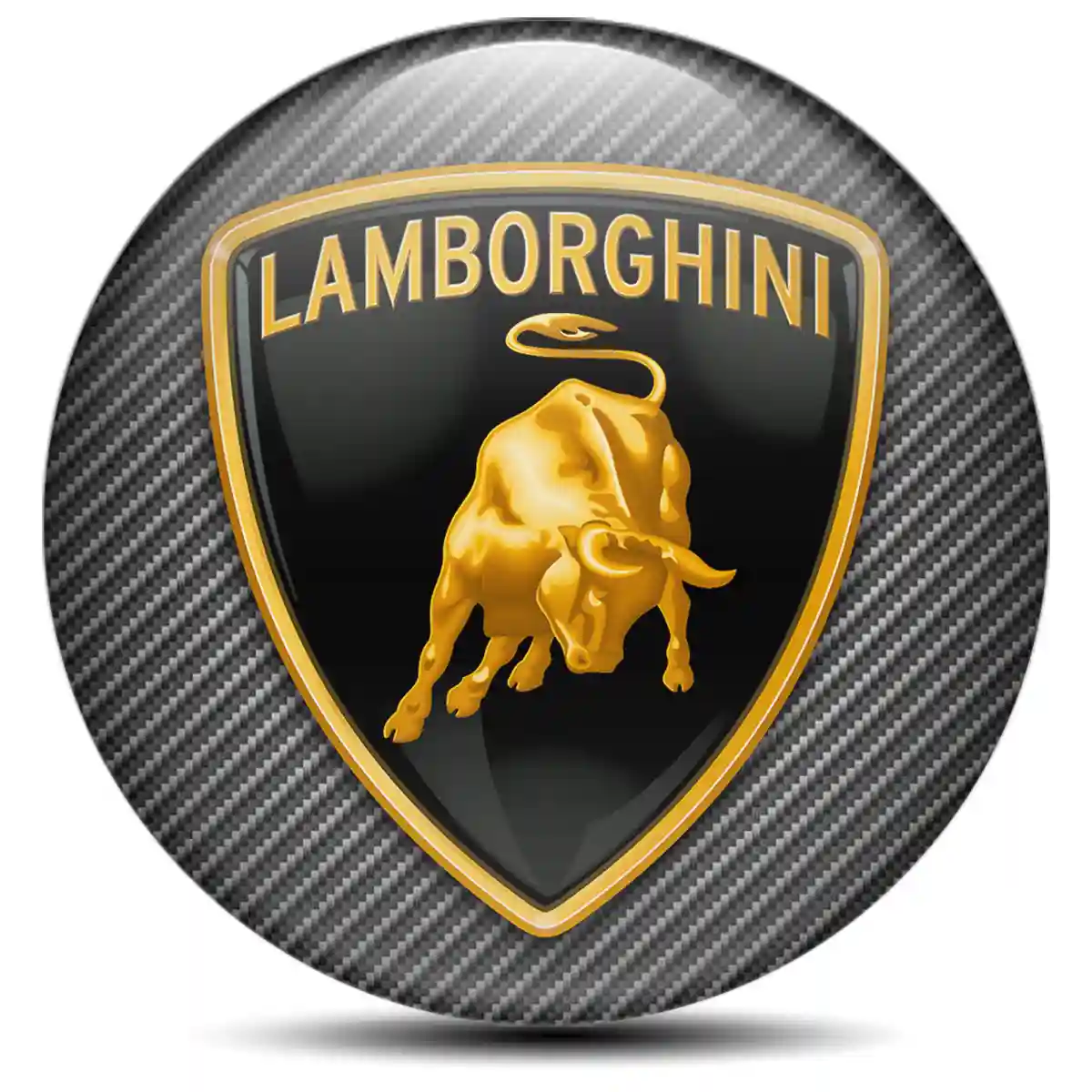 Lamborghini Logo Silicone Sticker Self-Adhesive Stylish Design