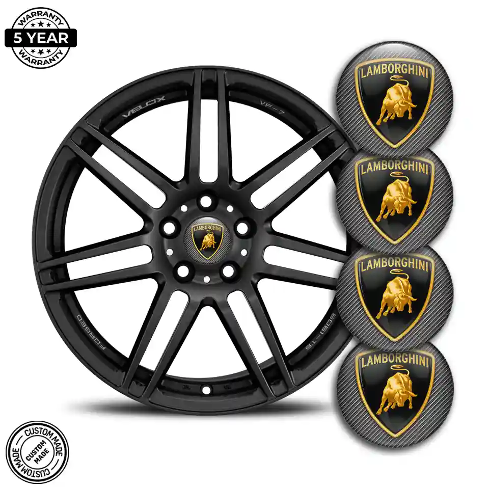 Lamborghini Logo Silicone Sticker Self-Adhesive Stylish Design
