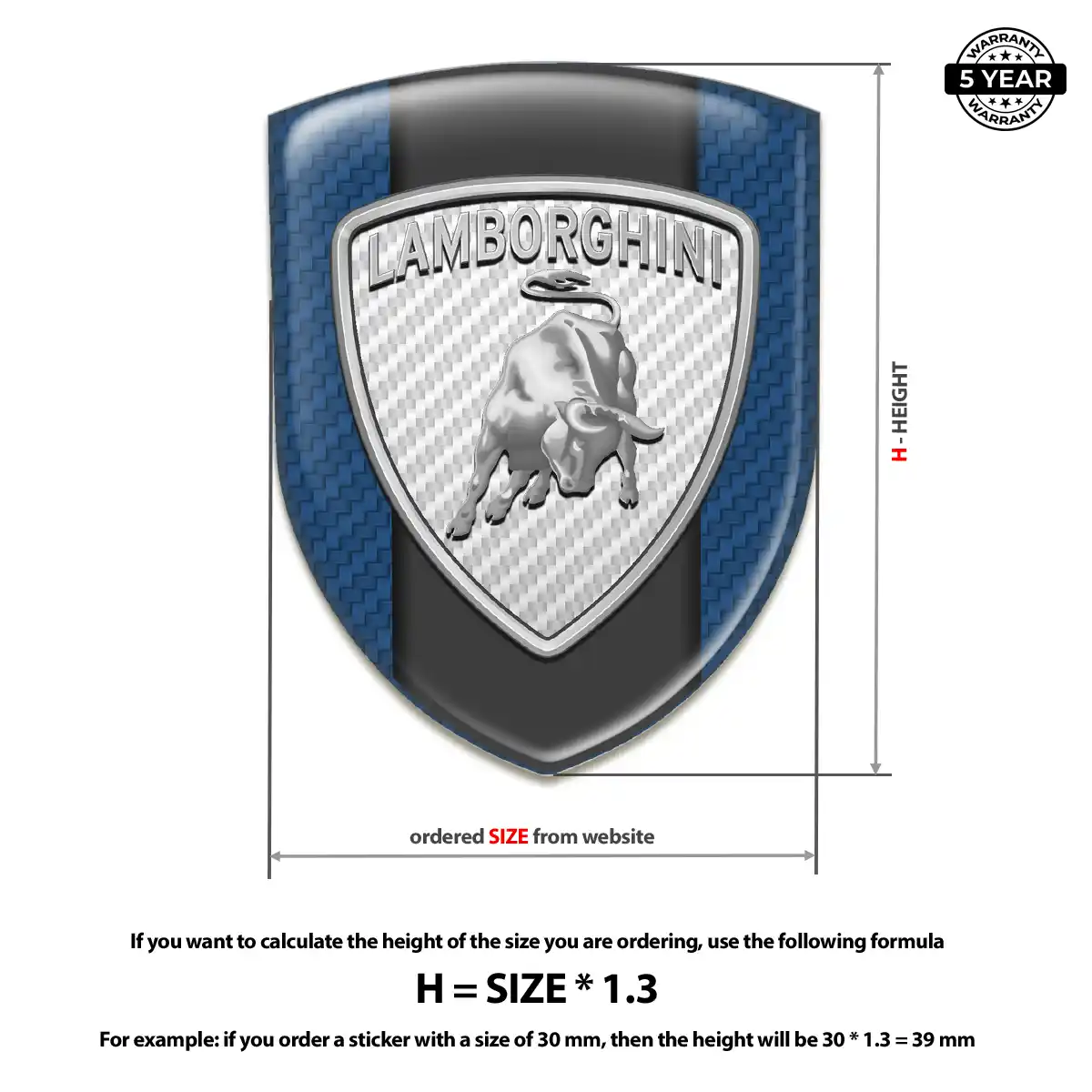 Lamborghini Logo Sticker Refined Design