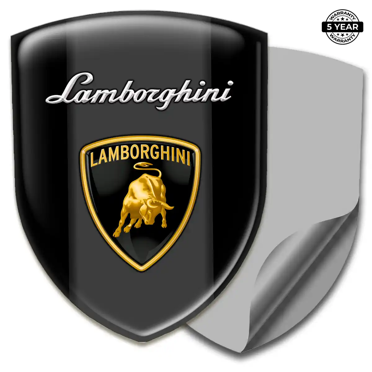 Lamborghini Polyurethane Domed Sticker Refined Design