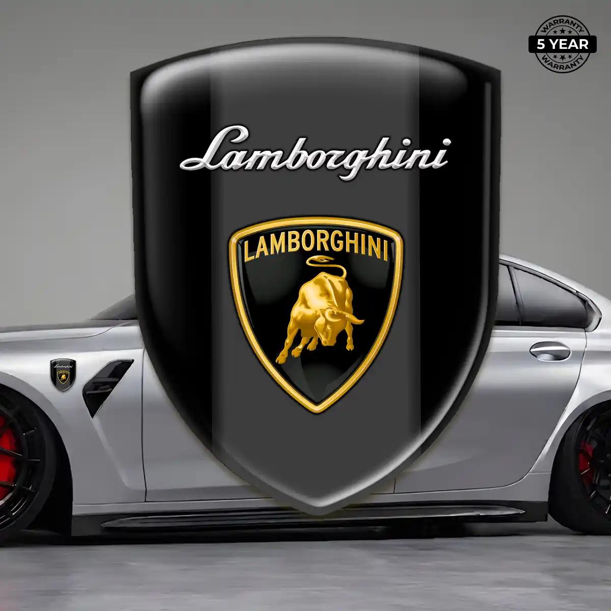 Lamborghini Polyurethane Domed Sticker Refined Design