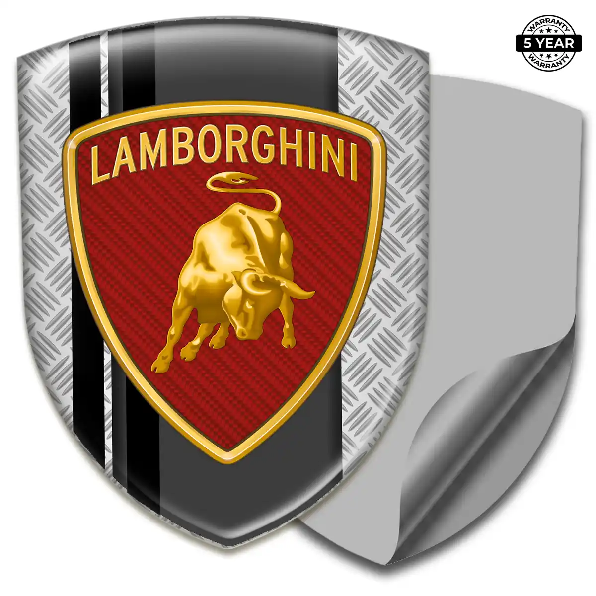 Lamborghini Resin Badge Sticker Refined Design