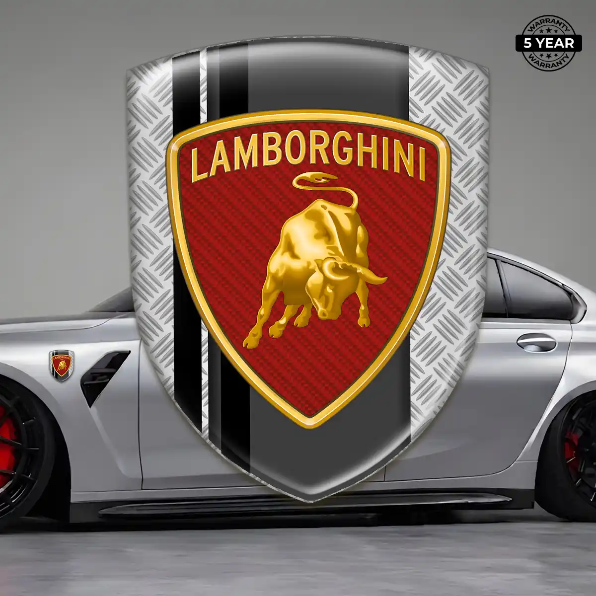 Lamborghini Resin Badge Sticker Refined Design