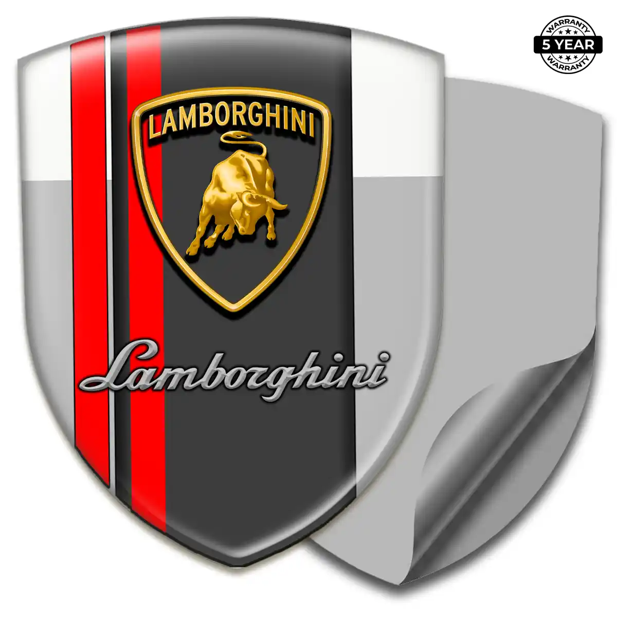 Lamborghini Resin Domed Sticker Sleek Style