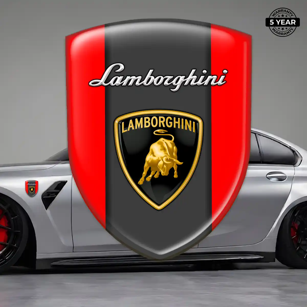 Lamborghini Resin Emblem Sticker Refined Design