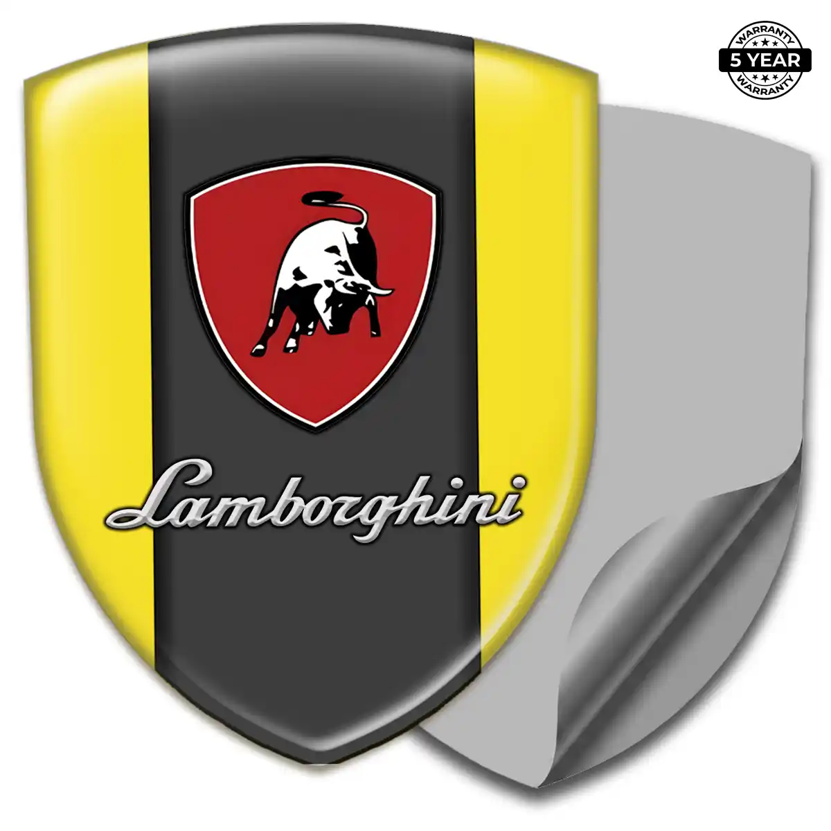 Lamborghini Resin Emblem Sticker Sleek Style
