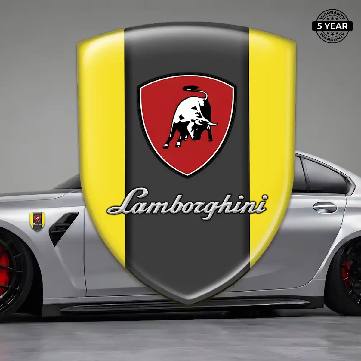 Lamborghini Resin Emblem Sticker Sleek Style