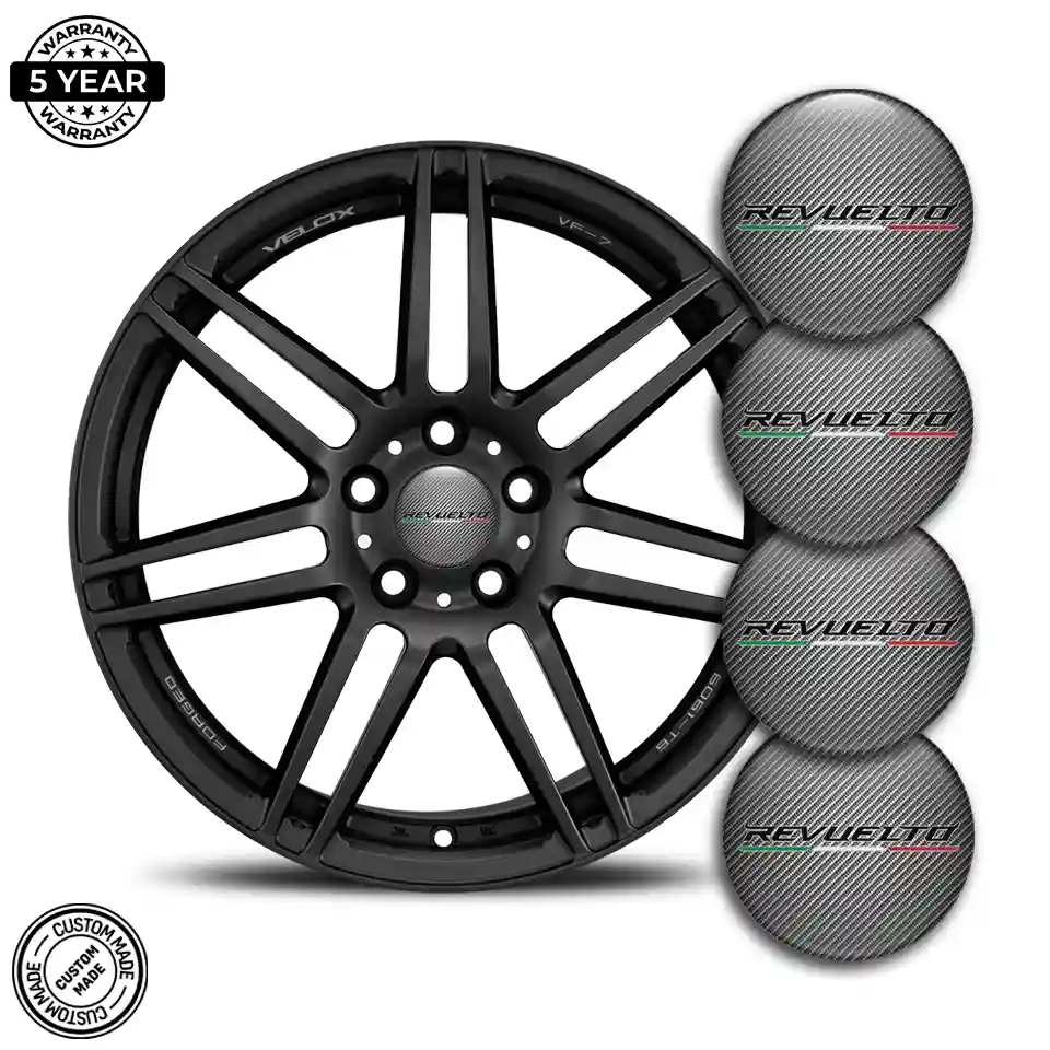 Lamborghini Revuelto Badge Emblems Center Cap Stylish Design