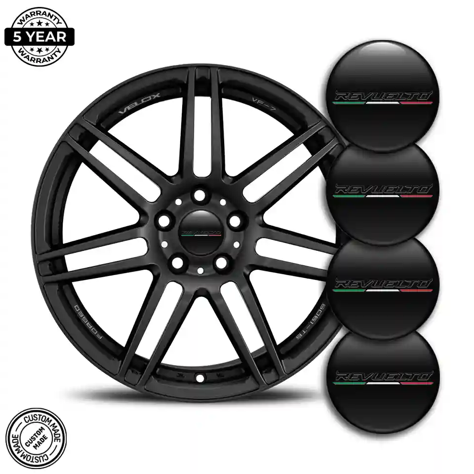 Lamborghini Revuelto Emblem Wheel Center Caps Stylish Design