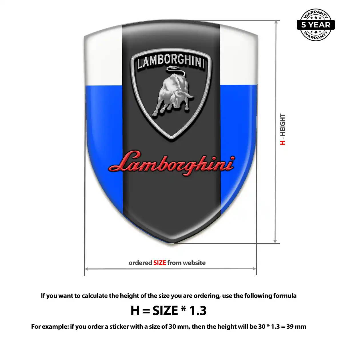 Lamborghini Silicone Badge Elite Finish