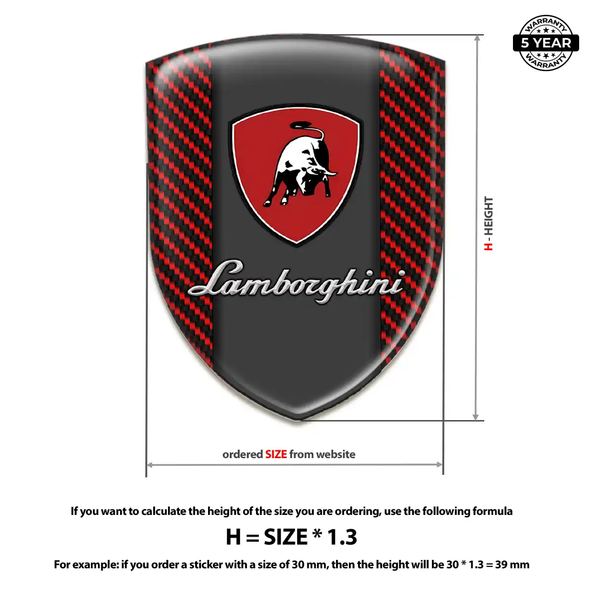 Lamborghini Silicone Badge Sleek Style