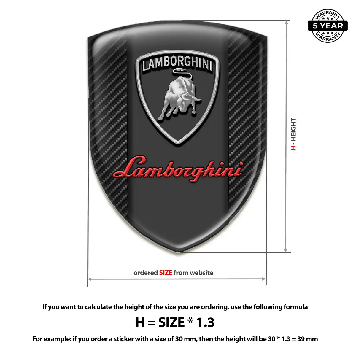 Lamborghini Silicone Emblem Refined Design