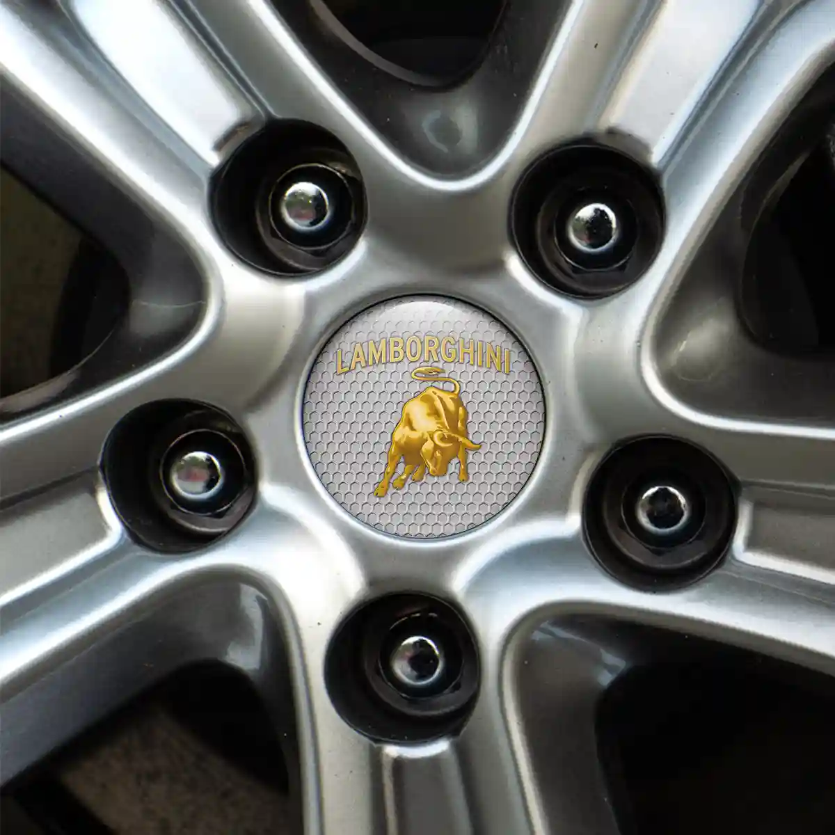 Lamborghini Silicone Emblem Self-Adhesive Stylish Design