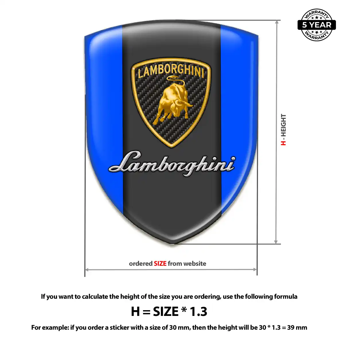 Lamborghini Silicone Sticker Refined Design