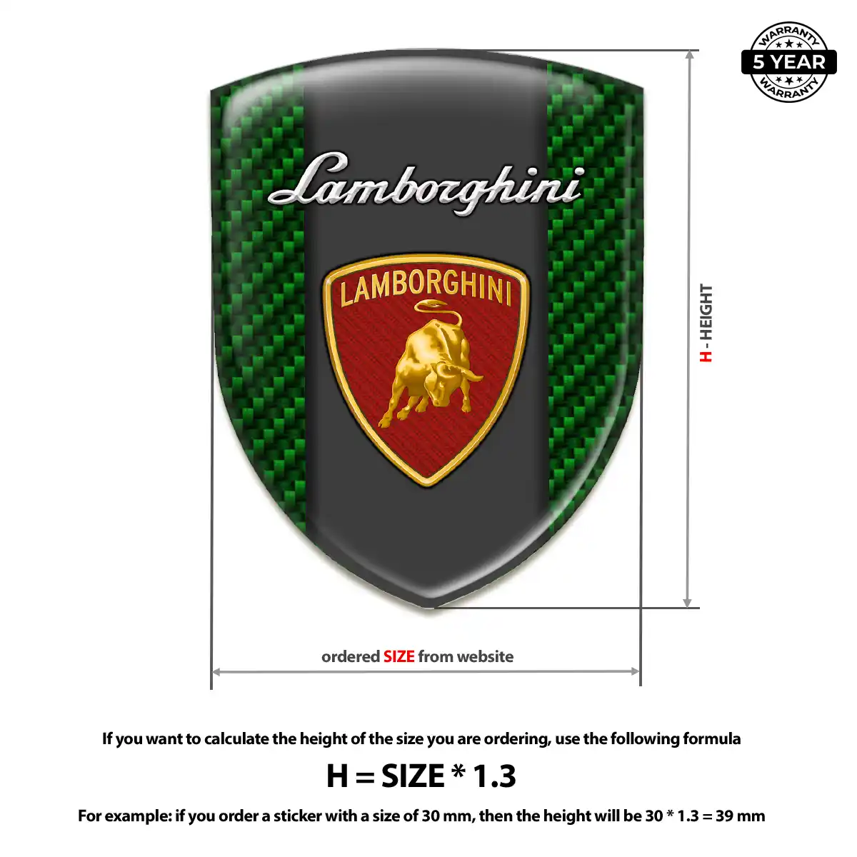 Lamborghini Silicone Sticker Sleek Style