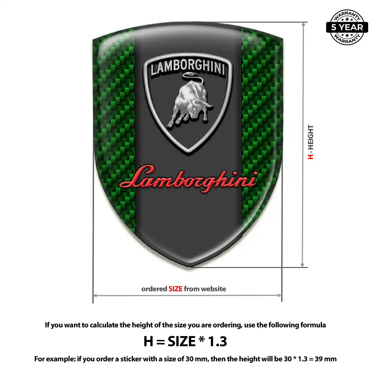 Lamborghini Vehicle Logo Sticker Refined Design