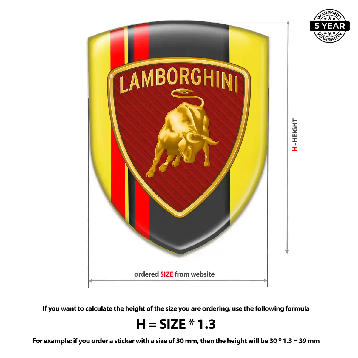 Lamborghini Vehicle Logo Sticker Sleek Style