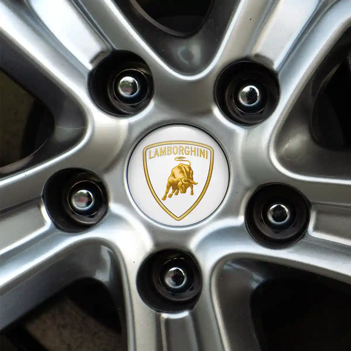 Lamborghini Wheel Emblem Self-Adhesive Stylish Design
