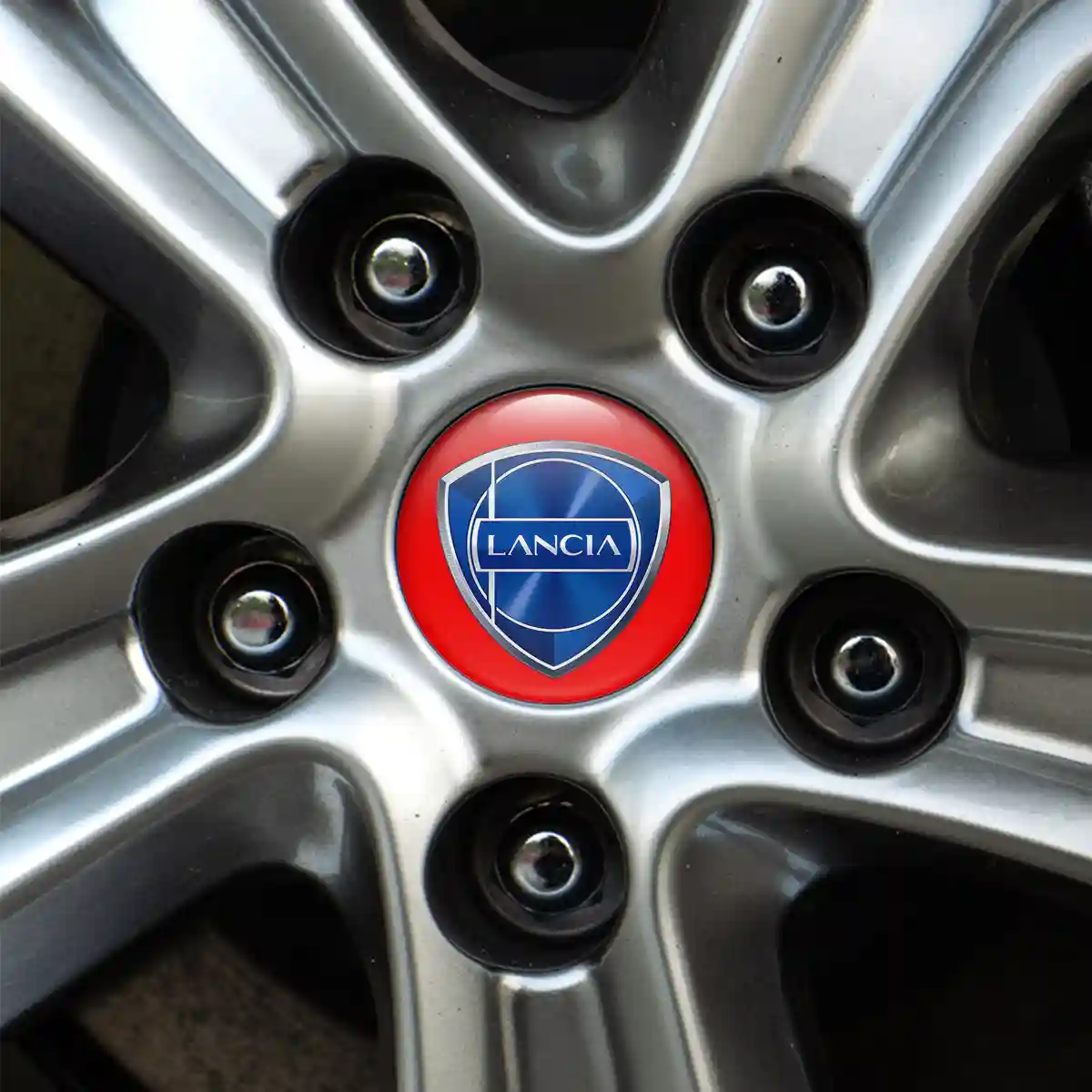 Lancia Domed Sticker Self-Adhesive Stylish Design