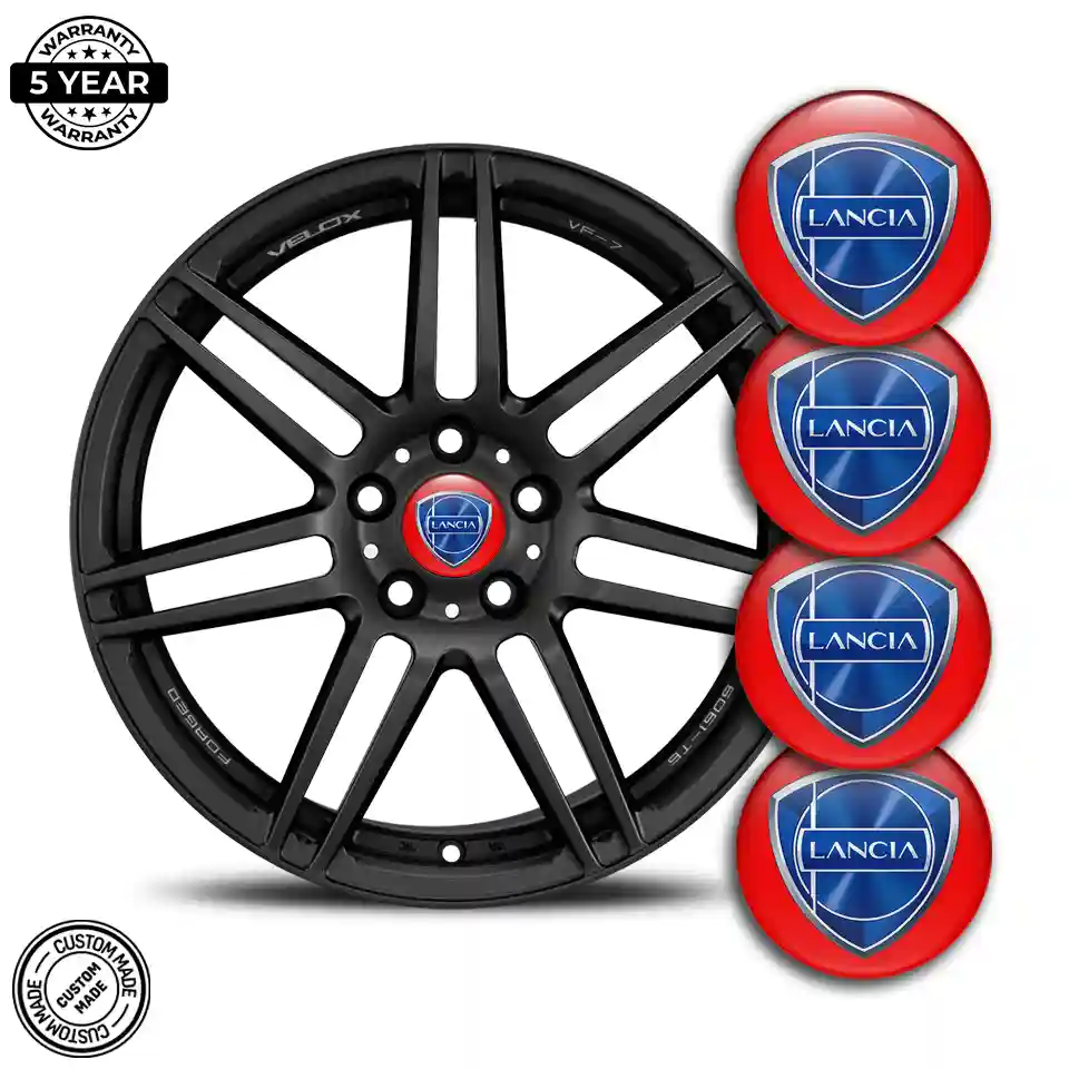 Lancia Domed Sticker Self-Adhesive Stylish Design