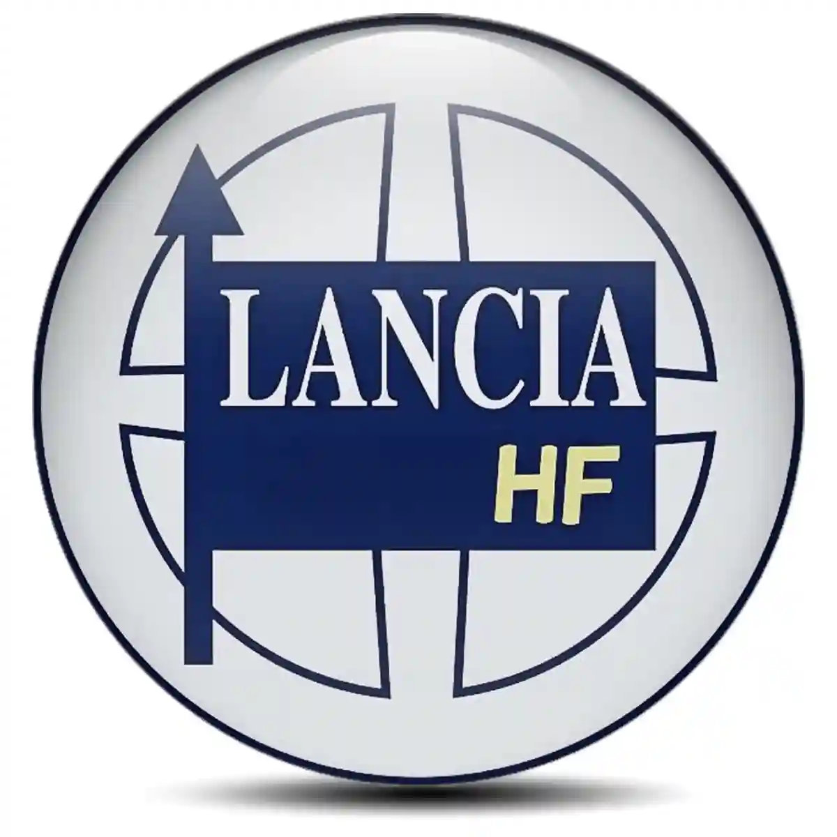 Lancia Domed Sticker Stylish Design