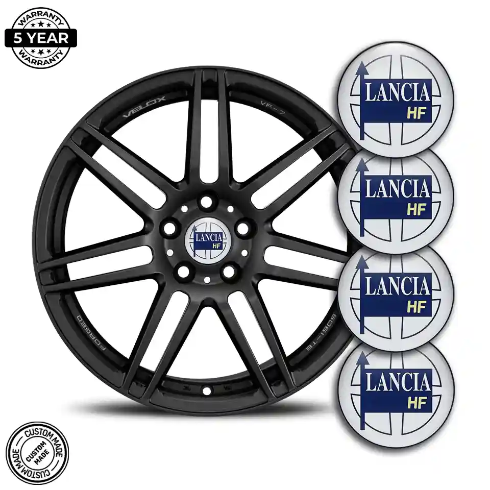Lancia Domed Sticker Stylish Design