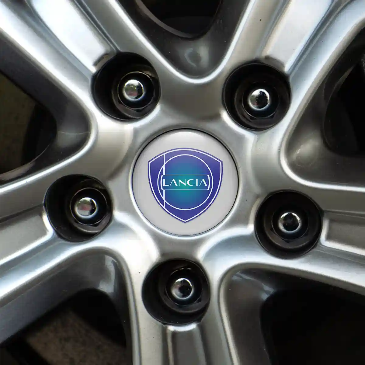 Lancia Logo Silicone Emblem Self-Adhesive Stylish Design
