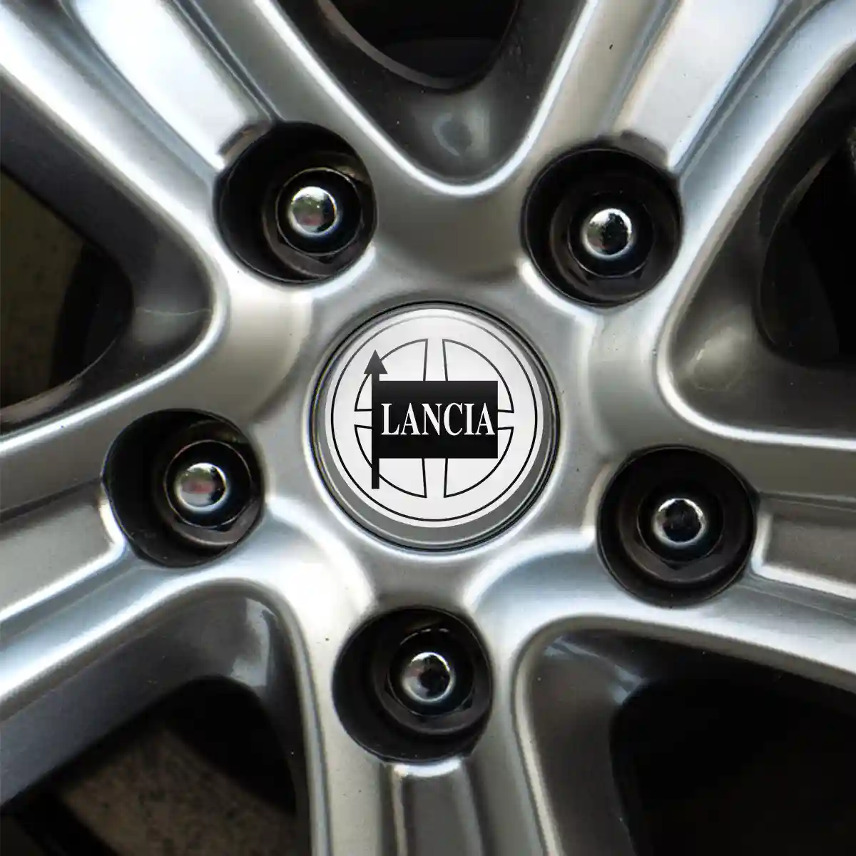 Lancia Logo Silicone Sticker Self-Adhesive Stylish Design
