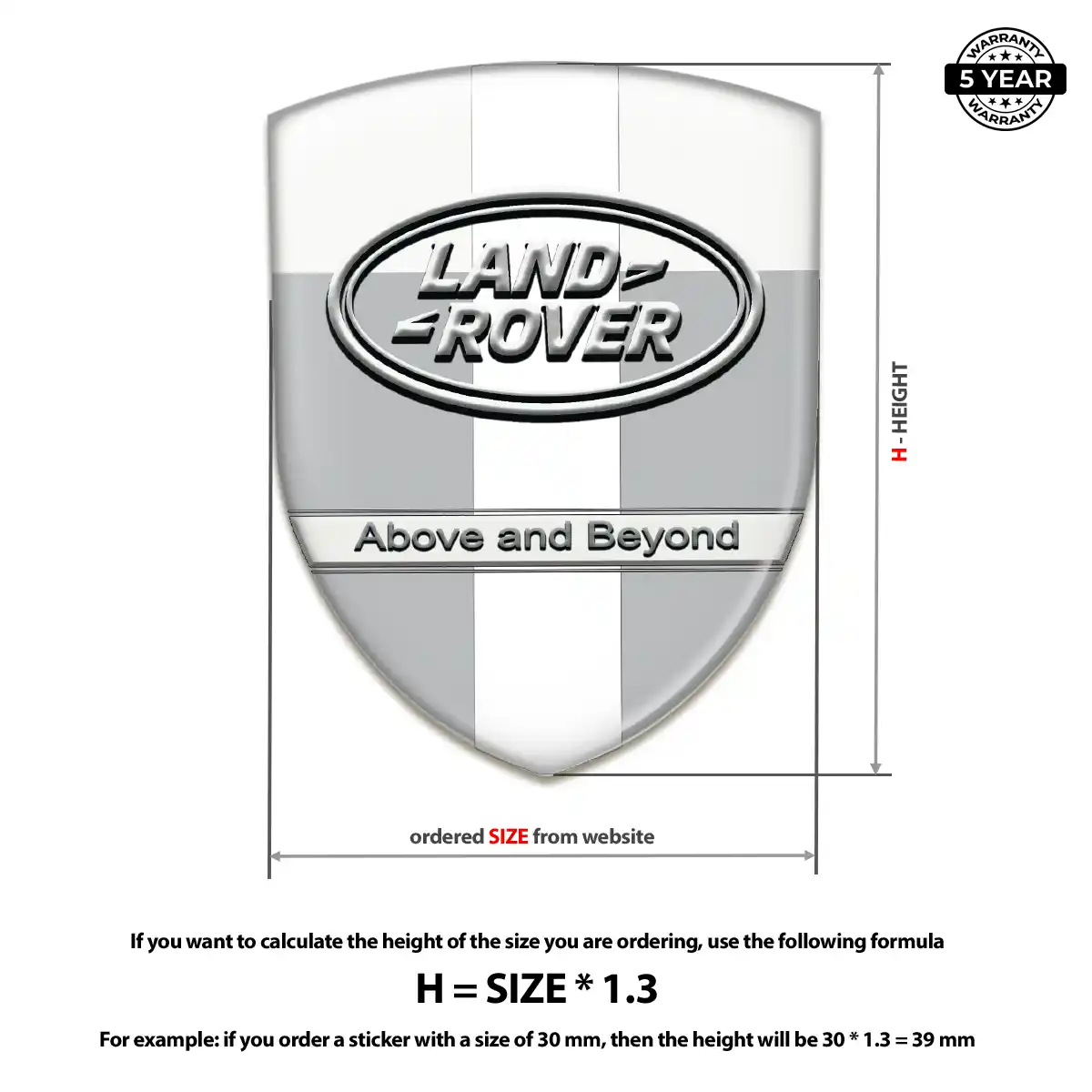 Land Rover 3D Badge Sticker Sleek Style