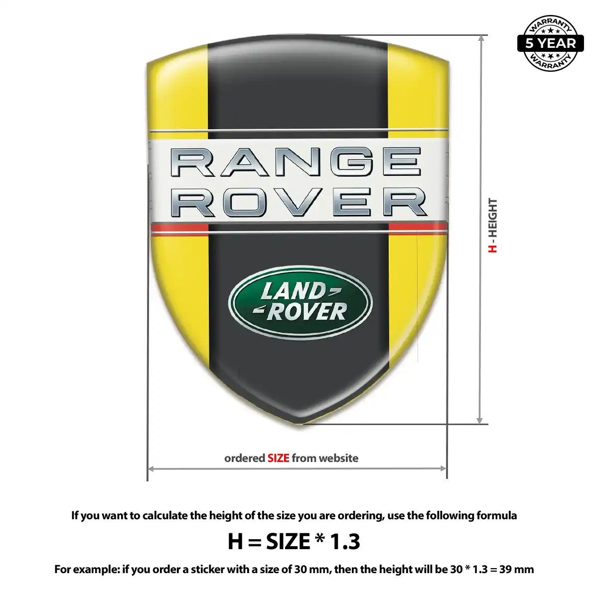 Land Rover 3D Emblem Sticker Refined Design