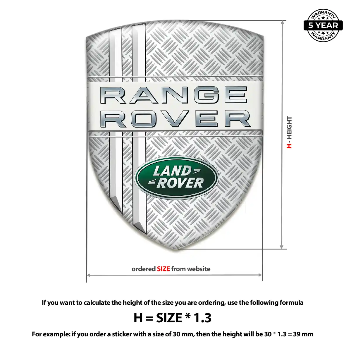 Land Rover 3D Emblem Sticker Sleek Style