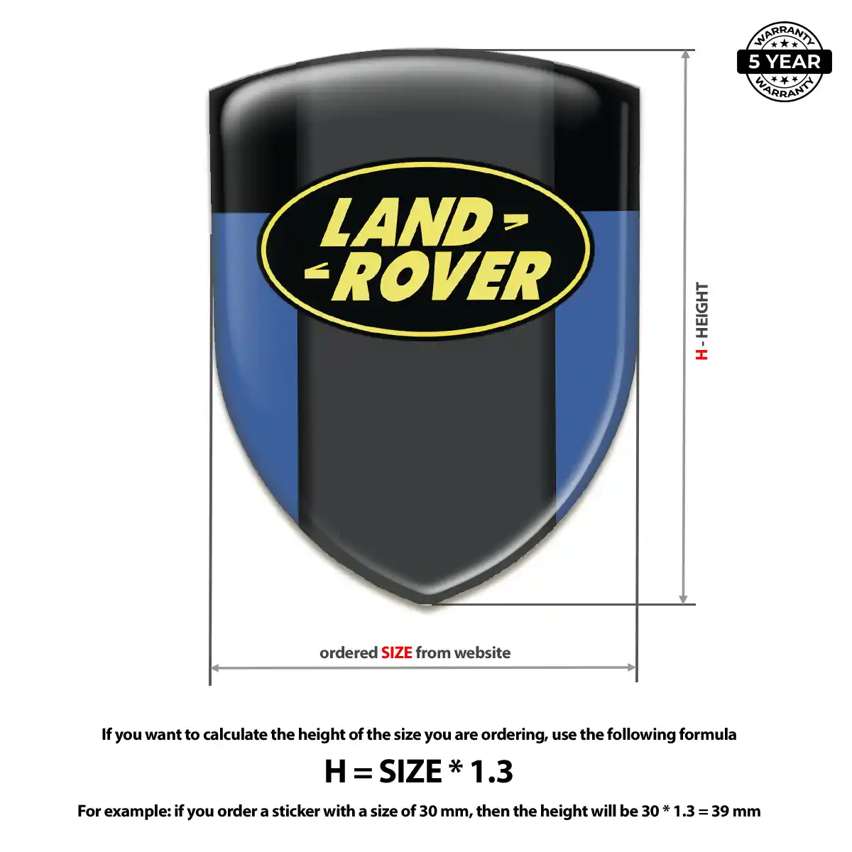 Land Rover 3D Logo Sticker Refined Design