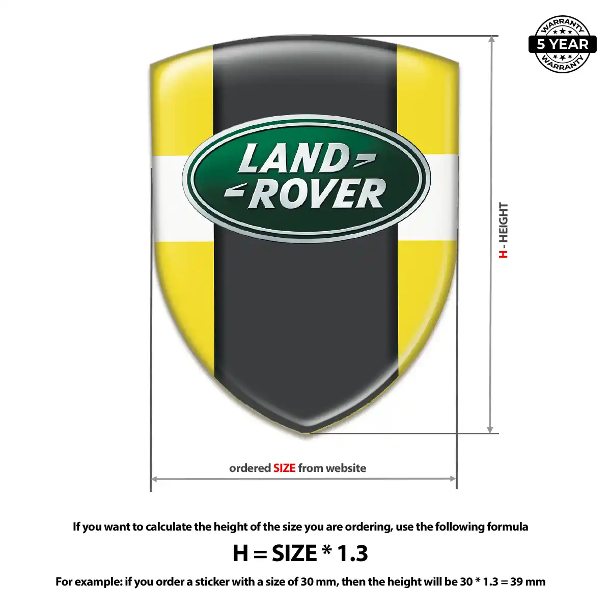 Land Rover 3D Logo Sticker Sleek Style