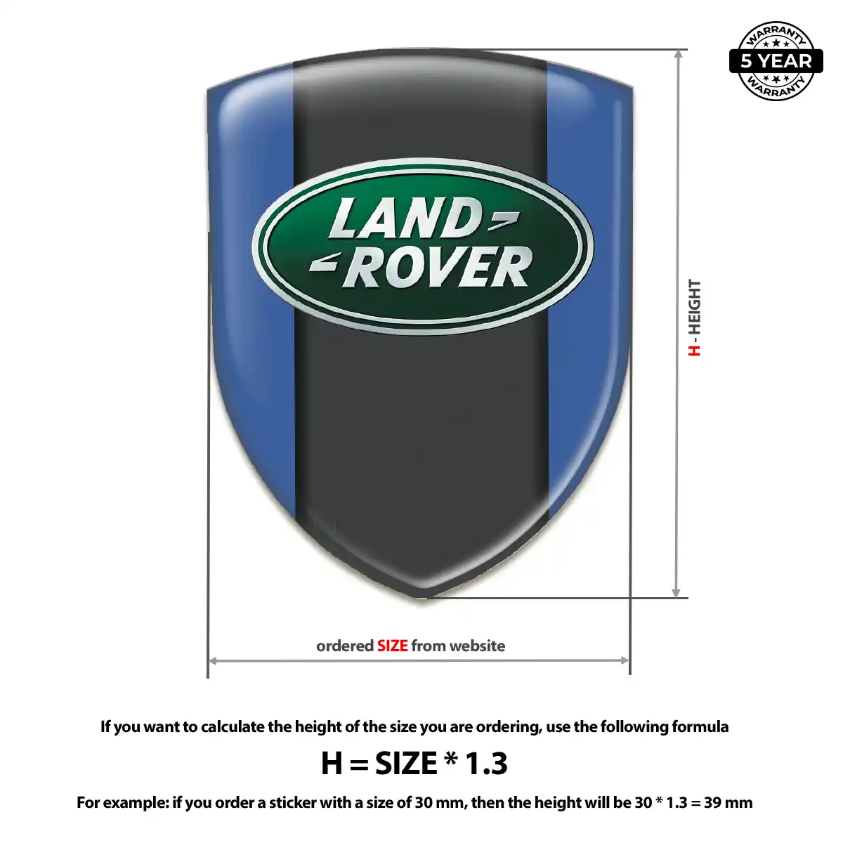 Land Rover Automotive Emblem Sticker Sleek Style