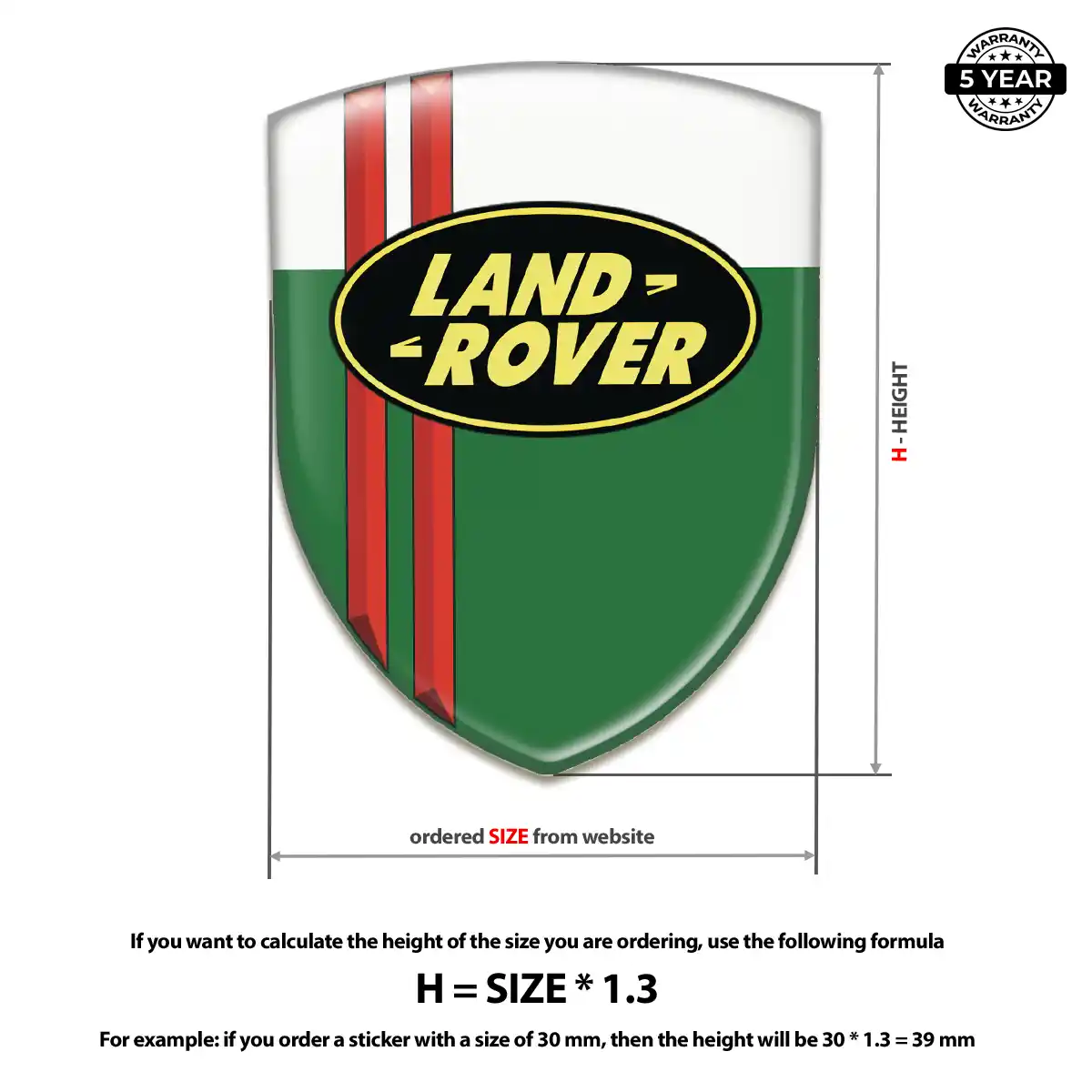 Land Rover Automotive Logo Sticker Refined Design