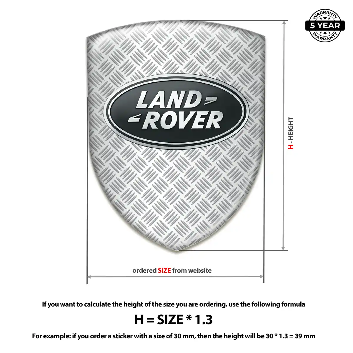 Land Rover Automotive Resin Decal Refined Design