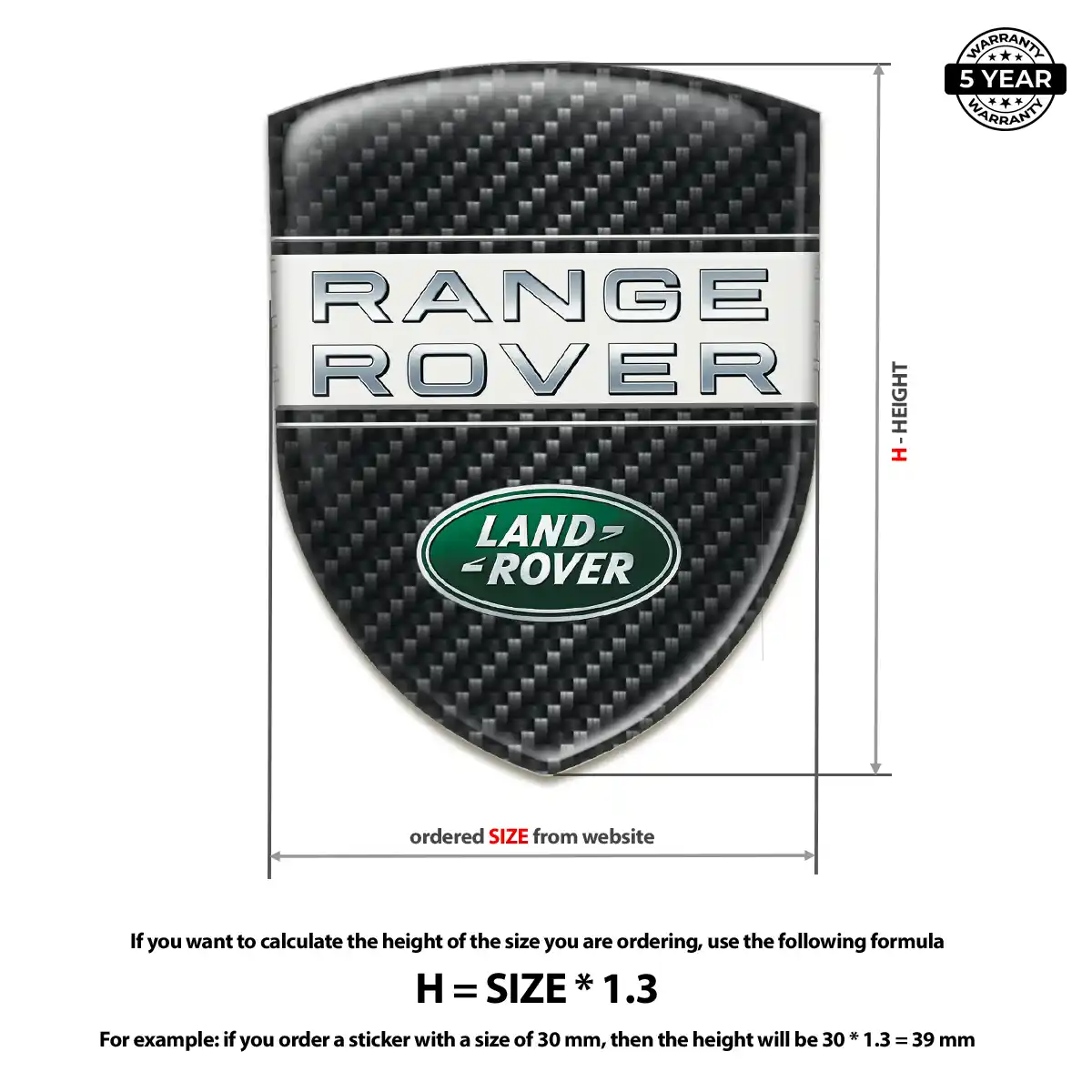 Land Rover Car Badge Sticker Refined Design