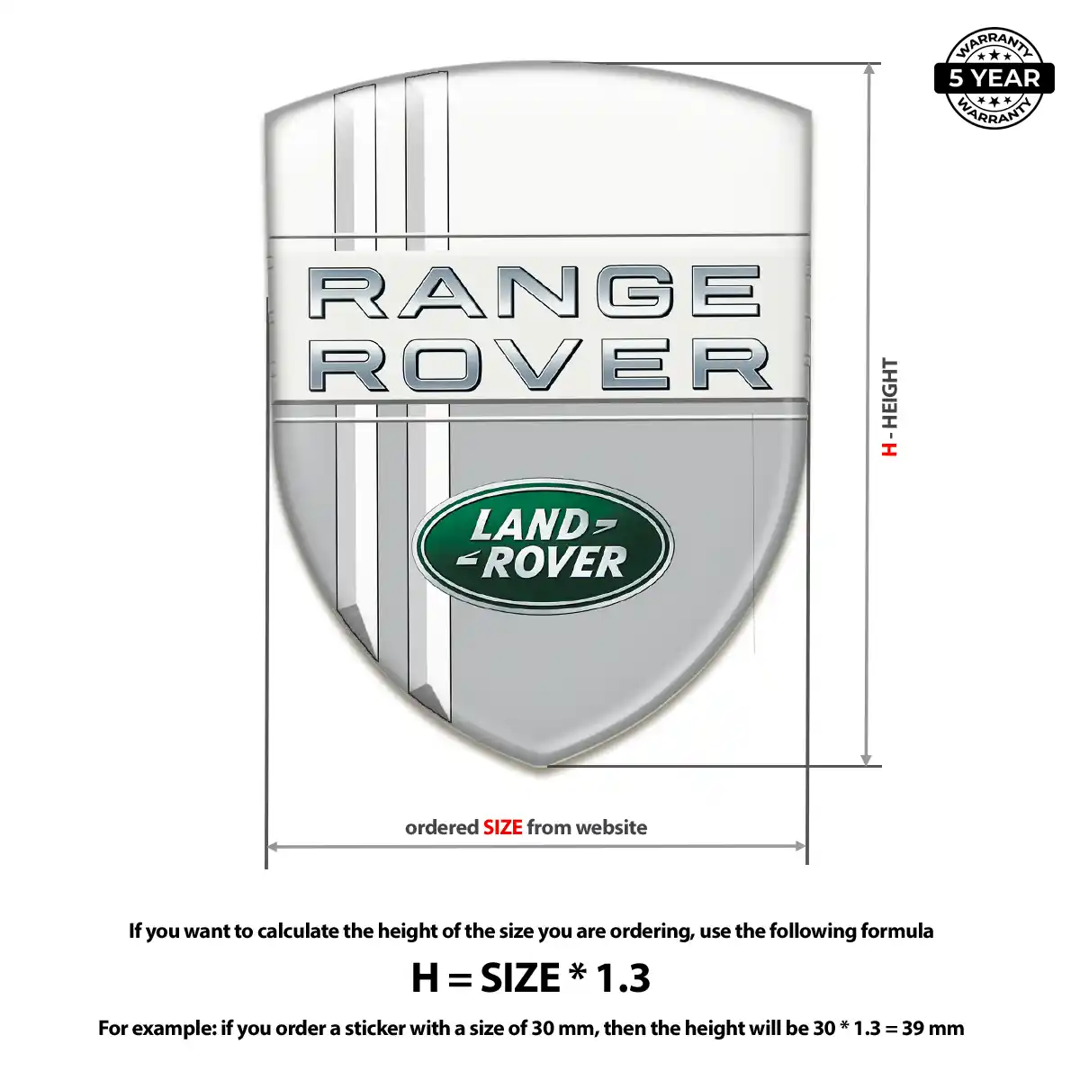 Land Rover Domed Badge Elite Finish