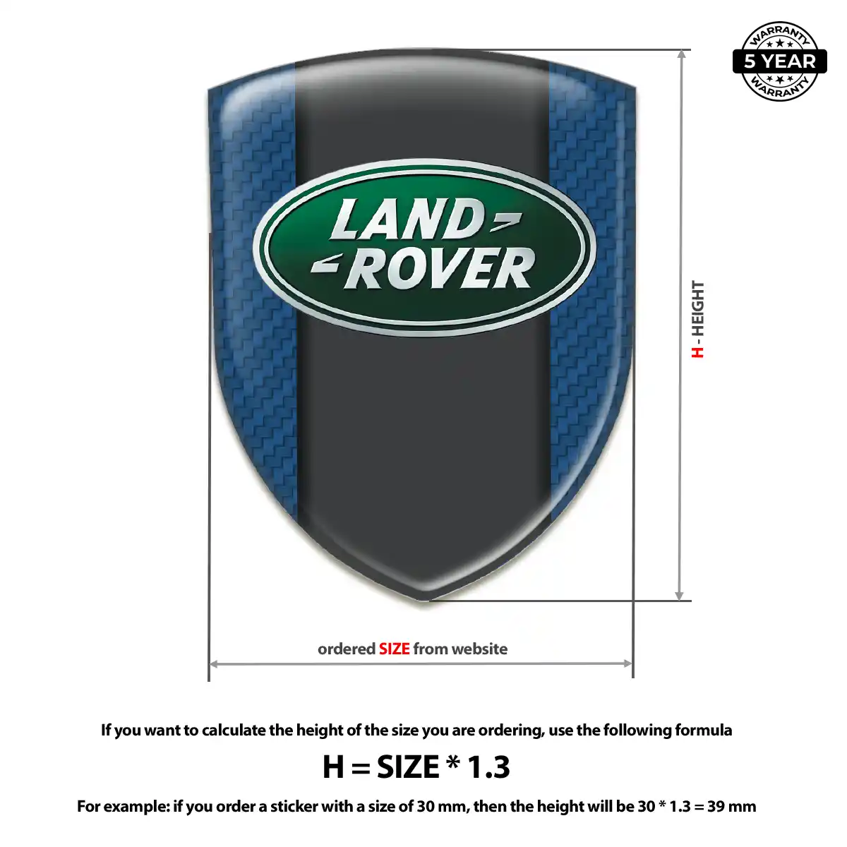 Land Rover Domed Badge Sleek Style