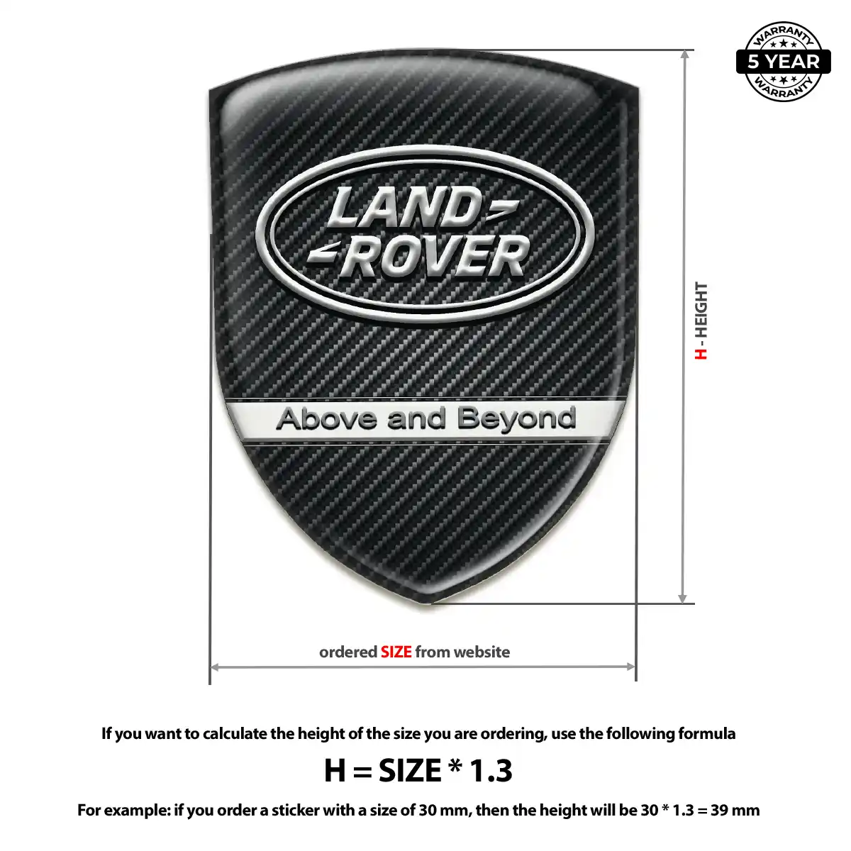 Land Rover Domed Decal Refined Design