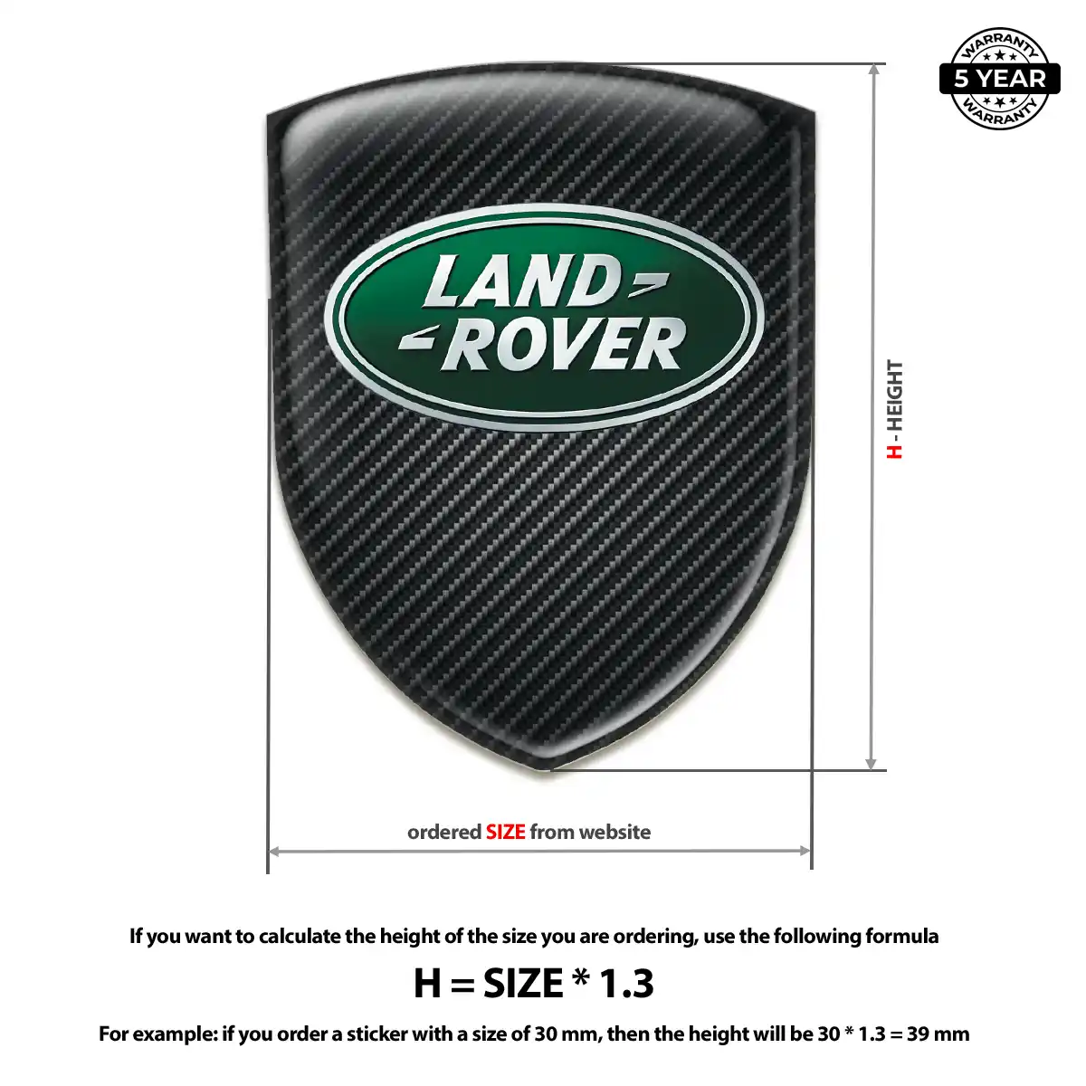 Land Rover Domed Emblem Elite Finish