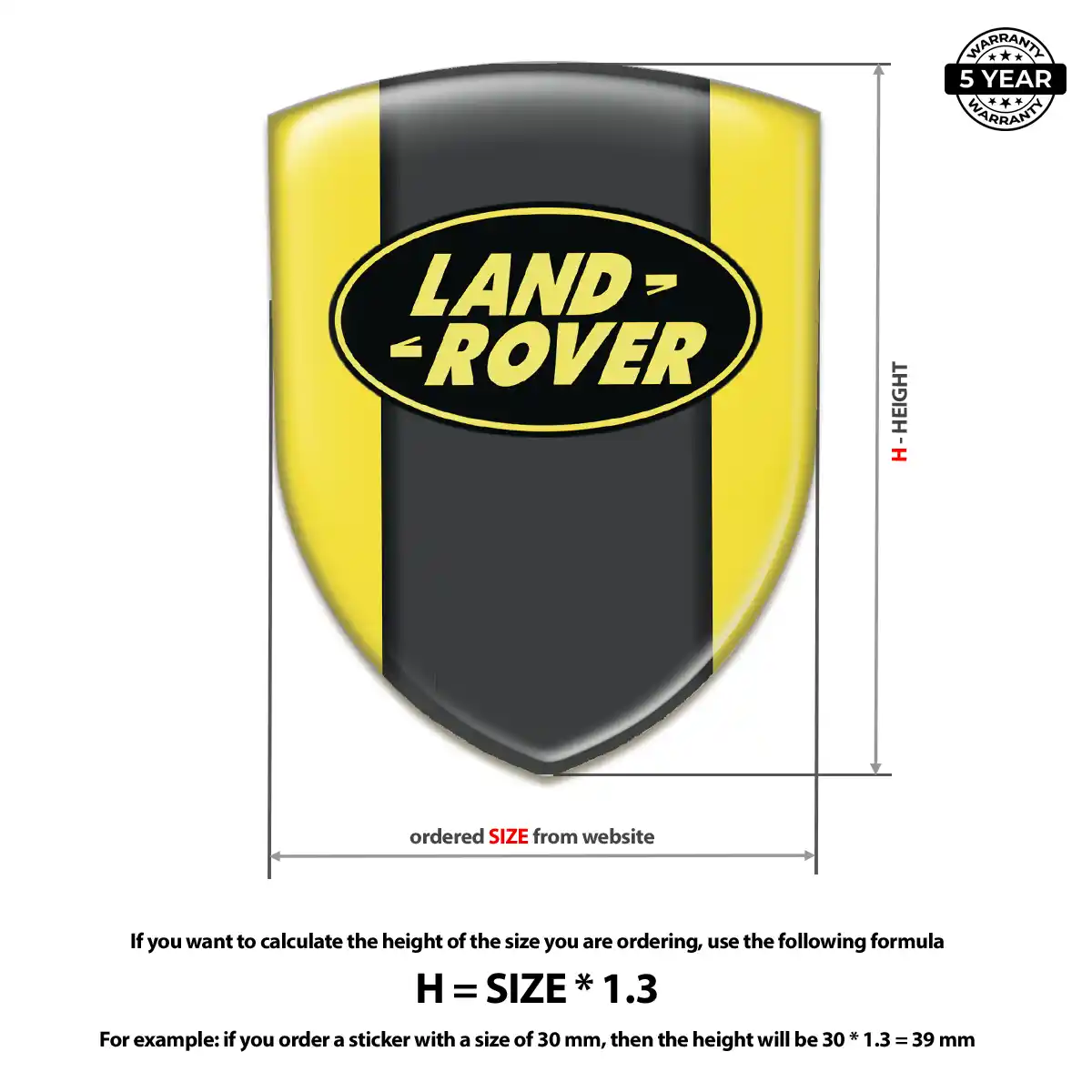 Land Rover Domed Emblem Sleek Style
