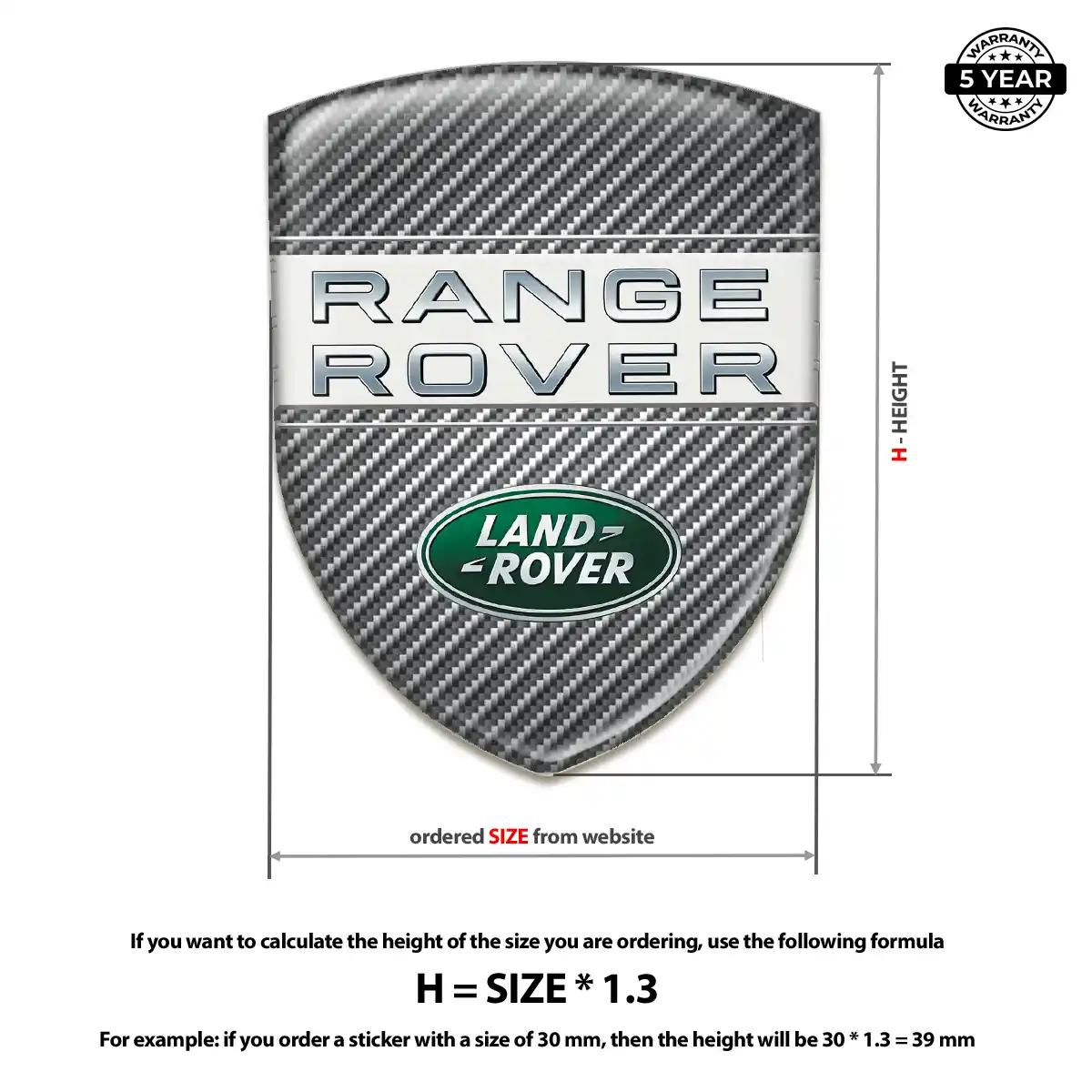 Land Rover Domed Logo Decal Refined Design