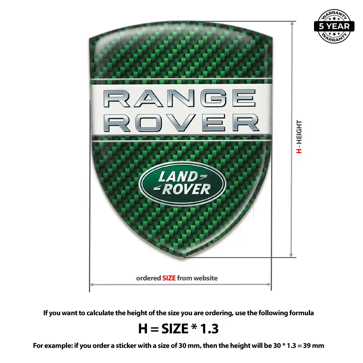 Land Rover Domed Logo Sticker Refined Design