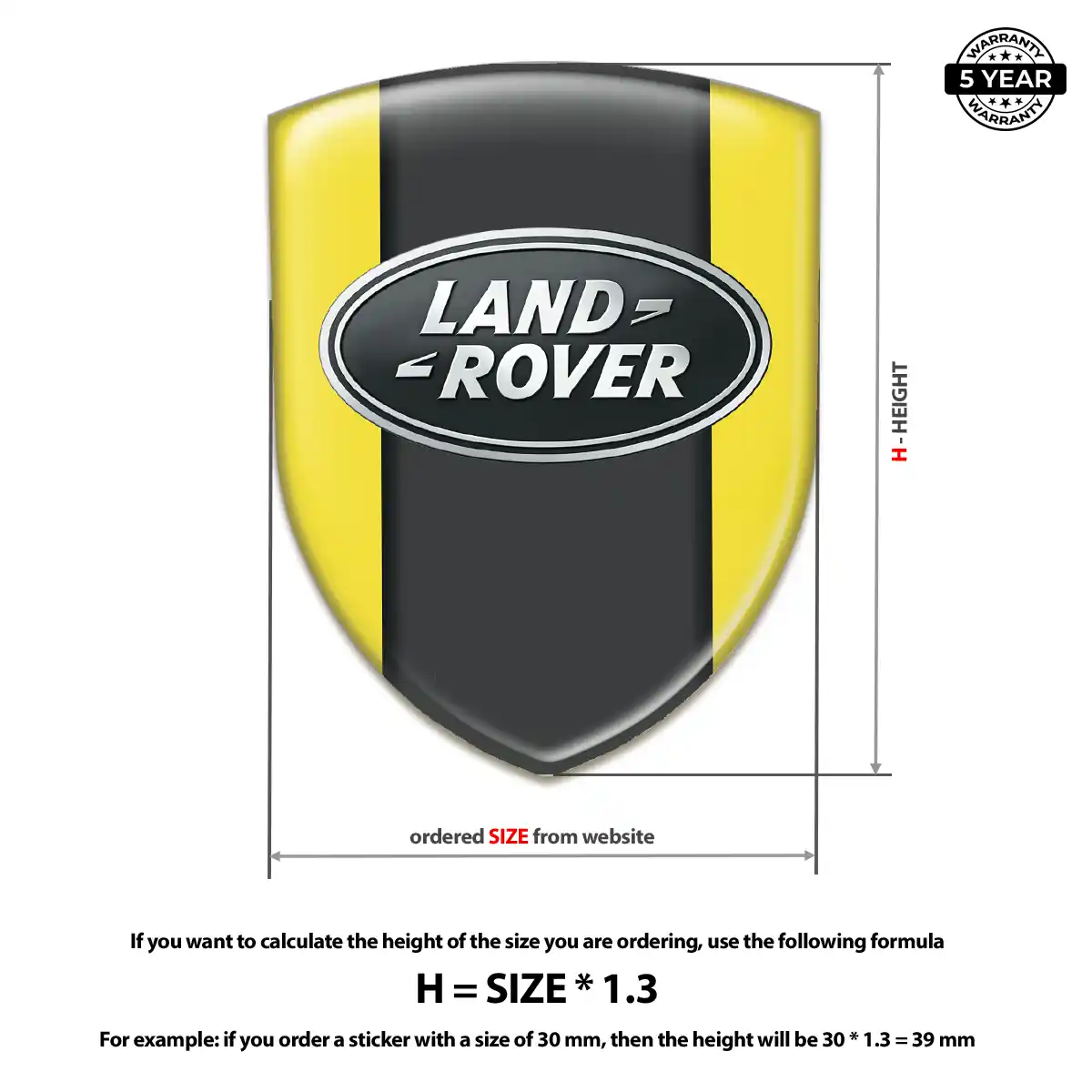 Land Rover Domed Logo Sticker Sleek Style