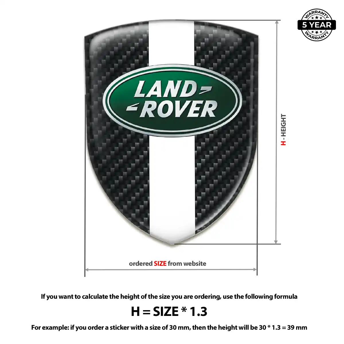 Land Rover Emblem Domed Badge Refined Design