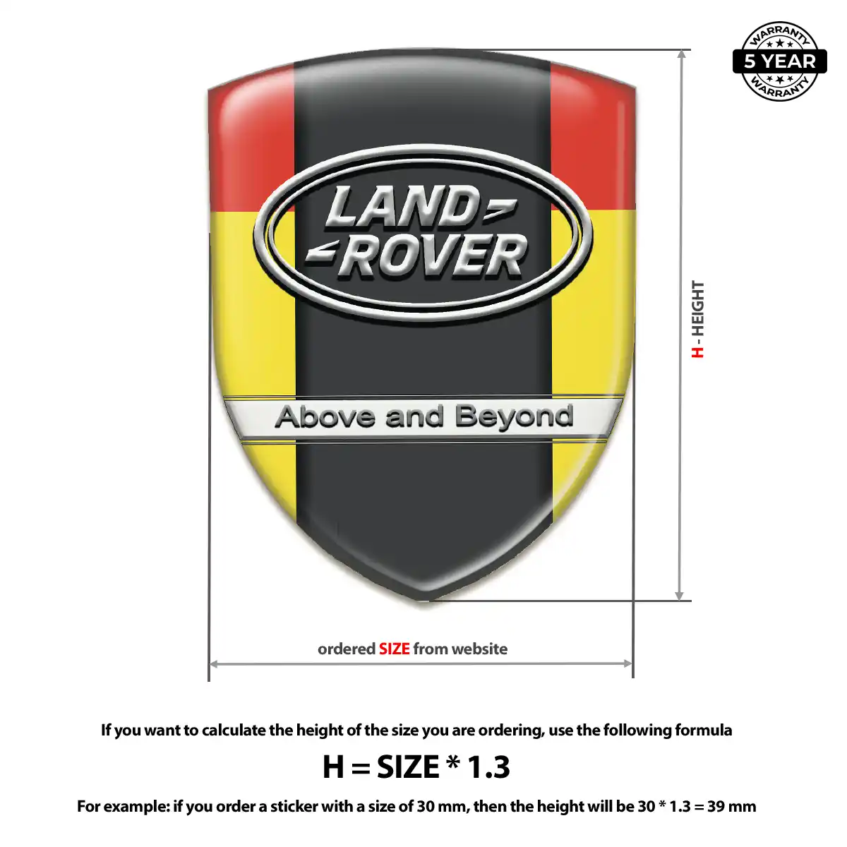 Land Rover Emblem Shield Elite Finish