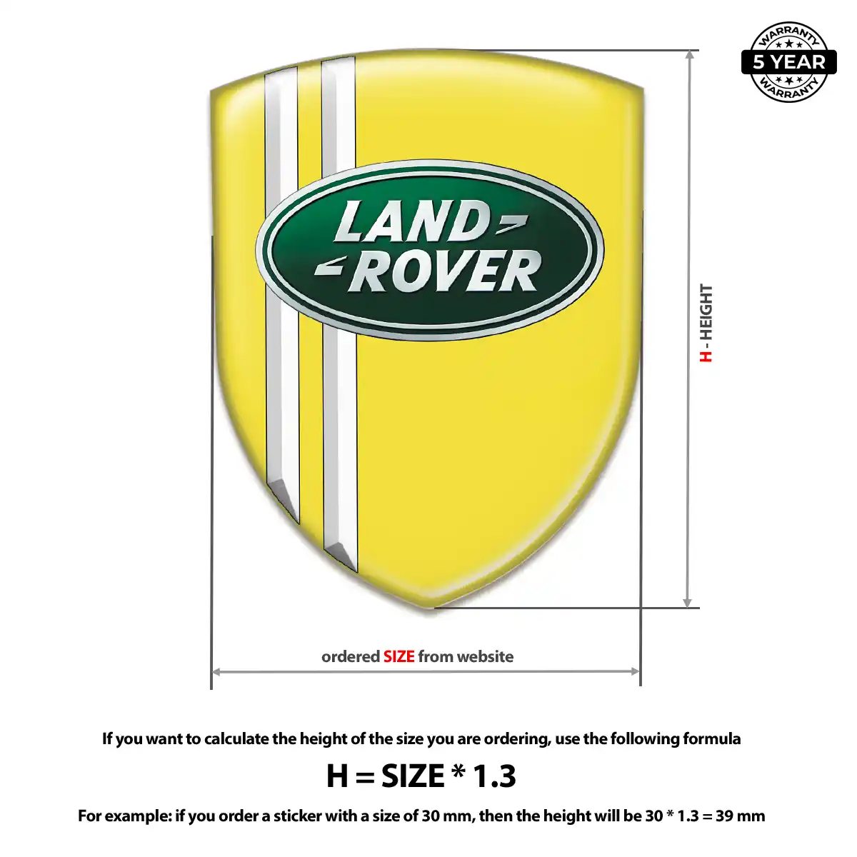 Land Rover Gel Badge Sticker Refined Design