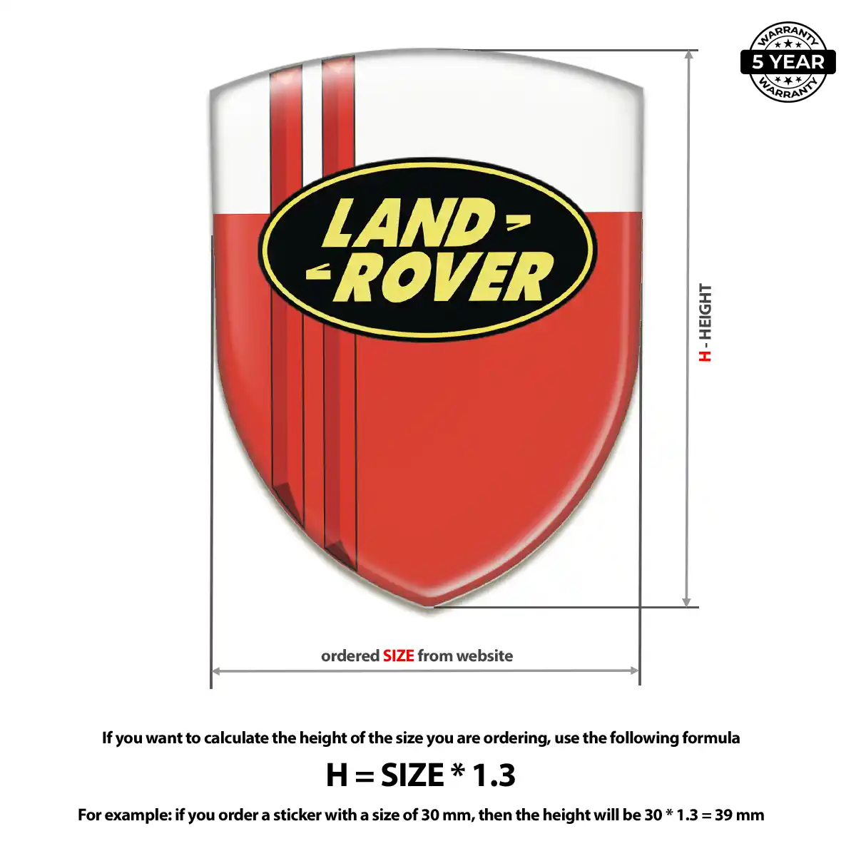 Land Rover Gel Badge Sticker Sleek Style